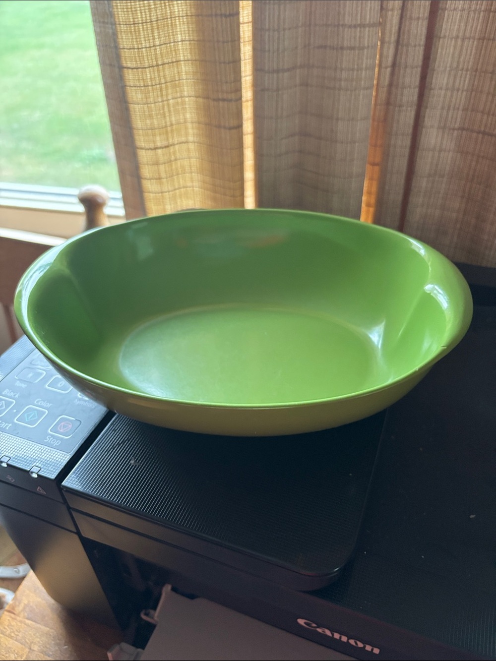Vintage green Melamine serving bowl